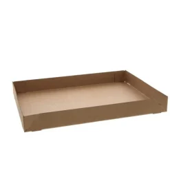 Plateau en carton rectangulaire brun carton 37x27x4 cm Oxstal (100 pièces) - PRO.MUNDI Outlet