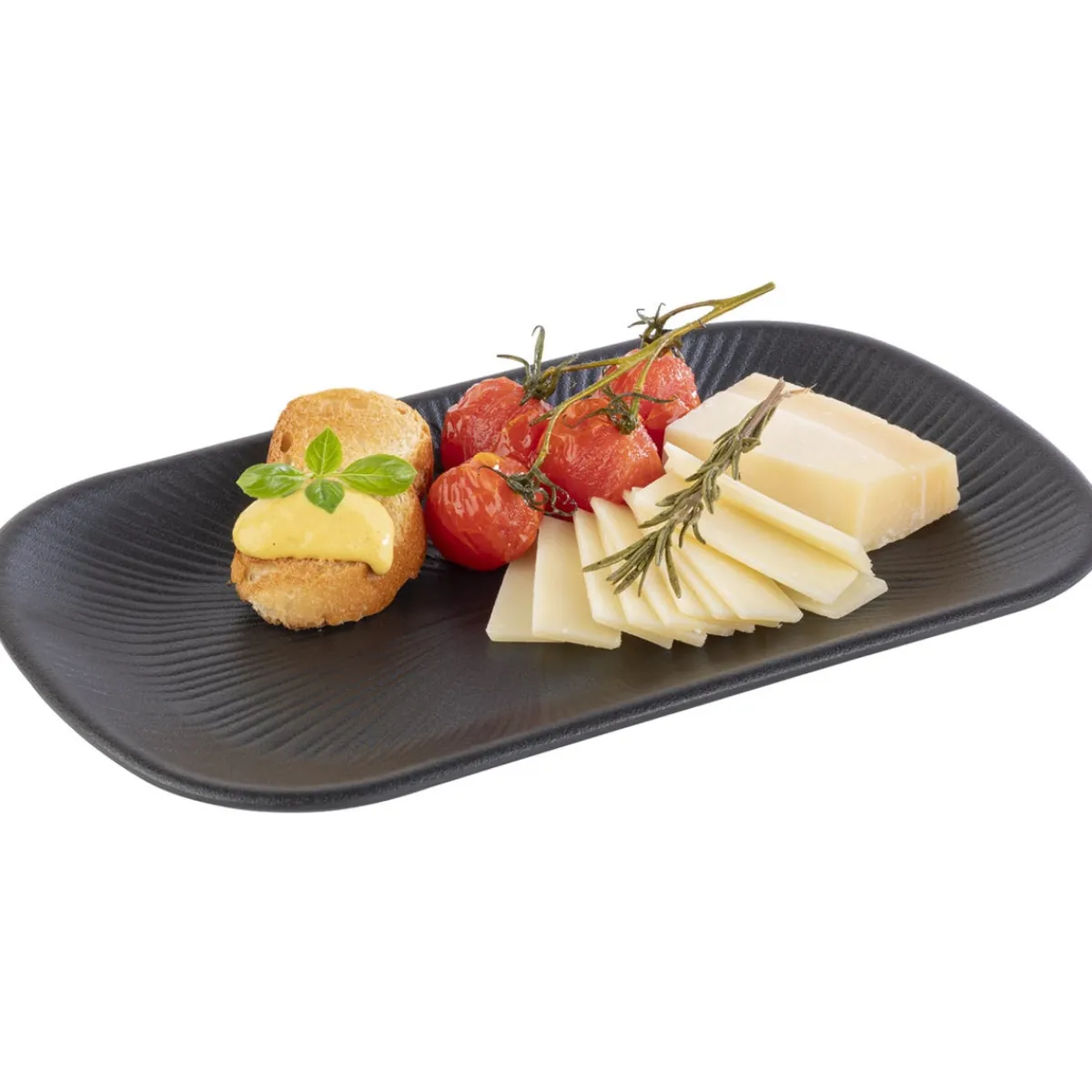 Plateau GN1/4 mélamine noir 26,5x16,2x2,5 cm Nero - APS Online