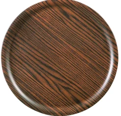 Plateau limonadier polyester marron Ø 36 cm - PLATEX Outlet