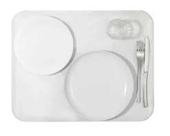 PLATEX Plateau polyester blanc 46x36 cm Poly Str Profil Mat 2 Outlet