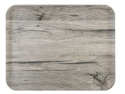 Plateau polyester chêne gris 42x32 cm Profil 2 - PLATEX Clearance