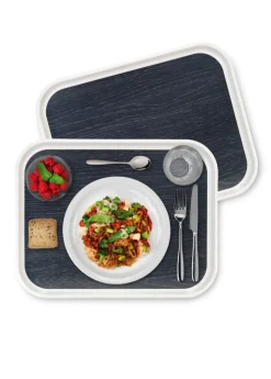 PLATEX Plateau polyester gris 46x36 cm Poly Styl Outlet