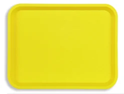 PLATEX Plateau polyester jaune 35x27 cm Fast Food New