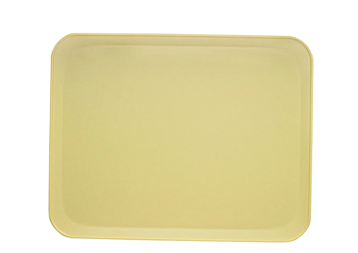 PLATEX Plateau polyester jaune 46x36 cm Poly Str Profil Mat Sale
