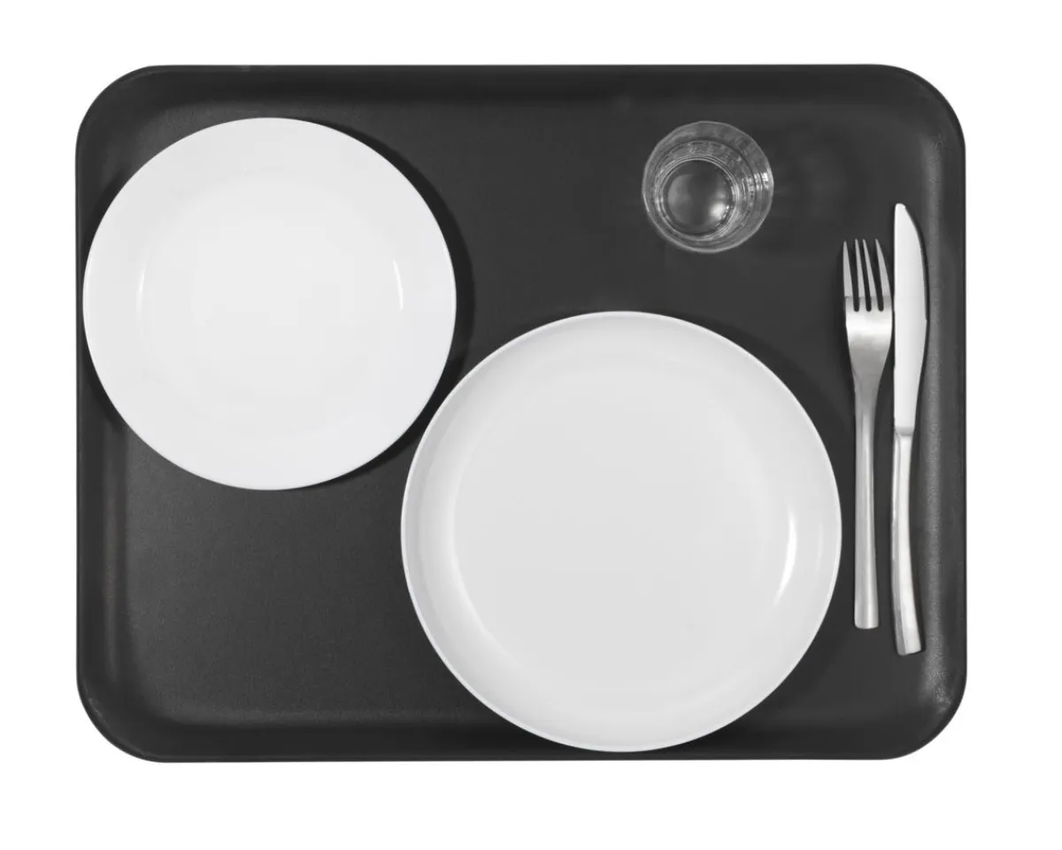 Plateau polyester noir 32,5x26,5 cm Poly Str Profil Mat 2 - PLATEX Online