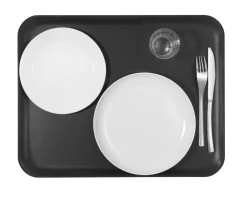 PLATEX Plateau polyester noir 46x36 cm Poly Str Profil Mat 2 Online