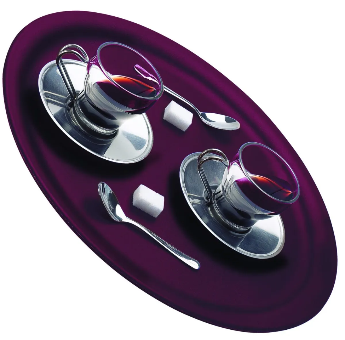 PLATEX Plateau polyester prune Ø 45 cm Limo Sale
