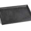 SOLIA Plateau rectangulaire noir plastique 29,5x19,5x1 cm (10 pièces) Discount