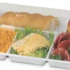 Plateau repas rectangulaire blanc plastique 29x22,4x3 cm (50 pièces) - ALPHAFORM Discount