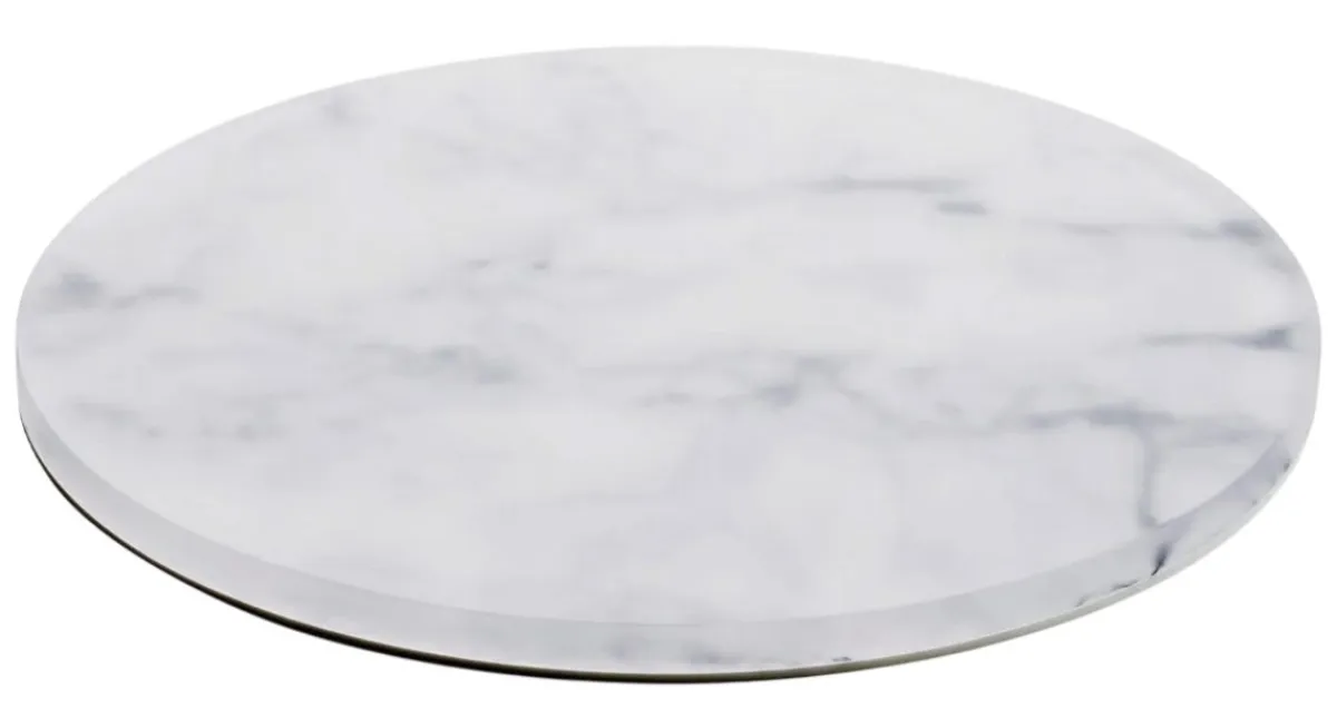 Plateau résine Nacryl® marbre blanc Ø 20 cm 1 cm Mealplak - REVOL Outlet
