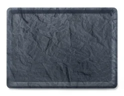 PLATEX Plateau stratifié bois gris 37x28 cm Discount