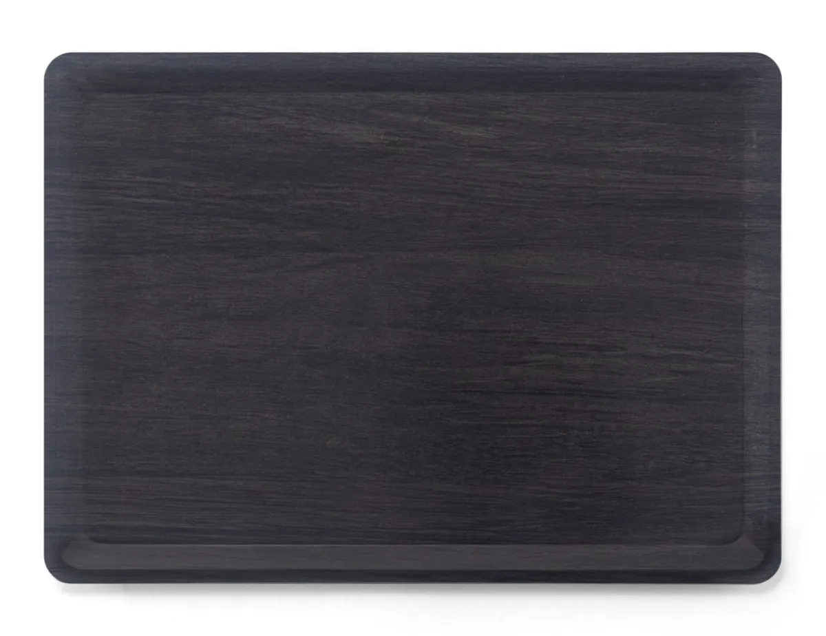 Plateau stratifié bois noir 46x36 cm - PLATEX Outlet