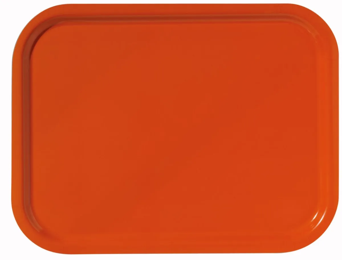 Plateau stratifié bois orange 37x28 cm - PLATEX Outlet