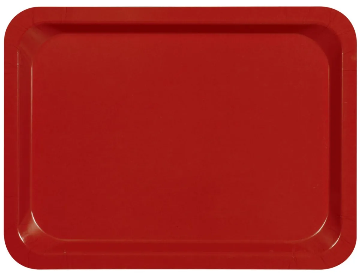 PLATEX Plateau stratifié bois rouge 40x30 cm Discount