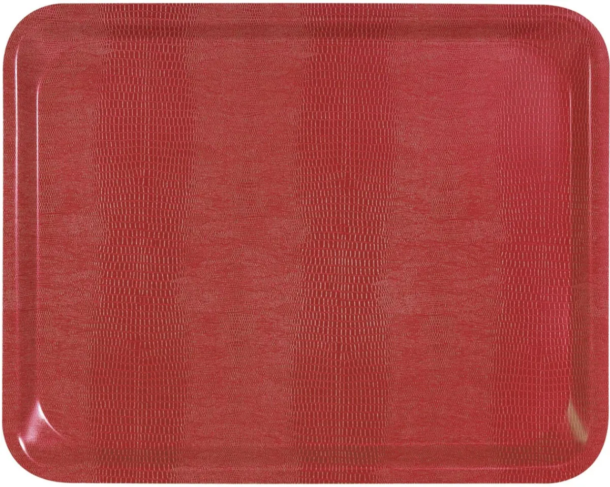 PLATEX Plateau stratifié bois rouge 37x28 cm Hot