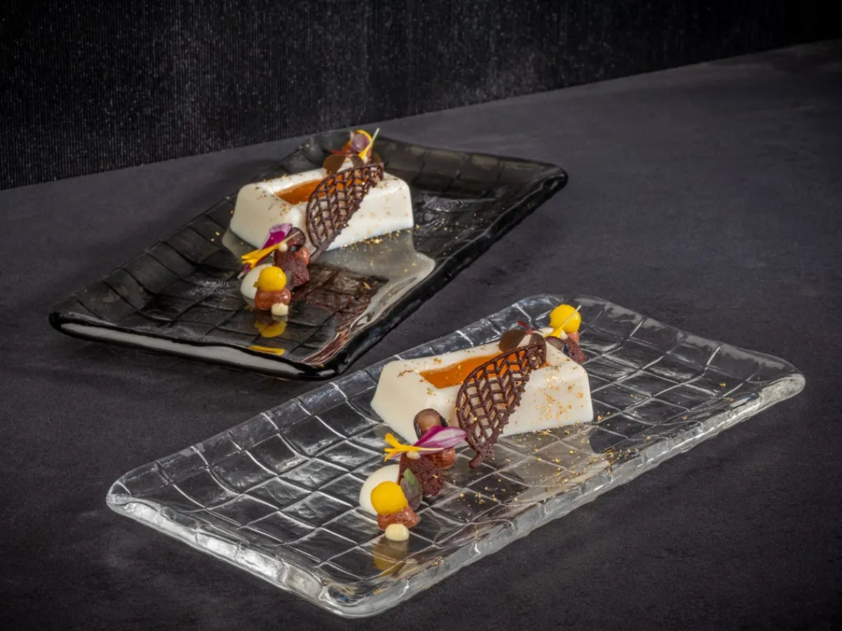APS Plateau sushi verre 26x13x1,5 cm Takashi Outlet