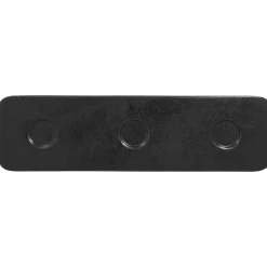 RAK Plat 3 empreintes rectangulaire noir porcelaine vitrifiée 36,5 cm Shaped Clearance