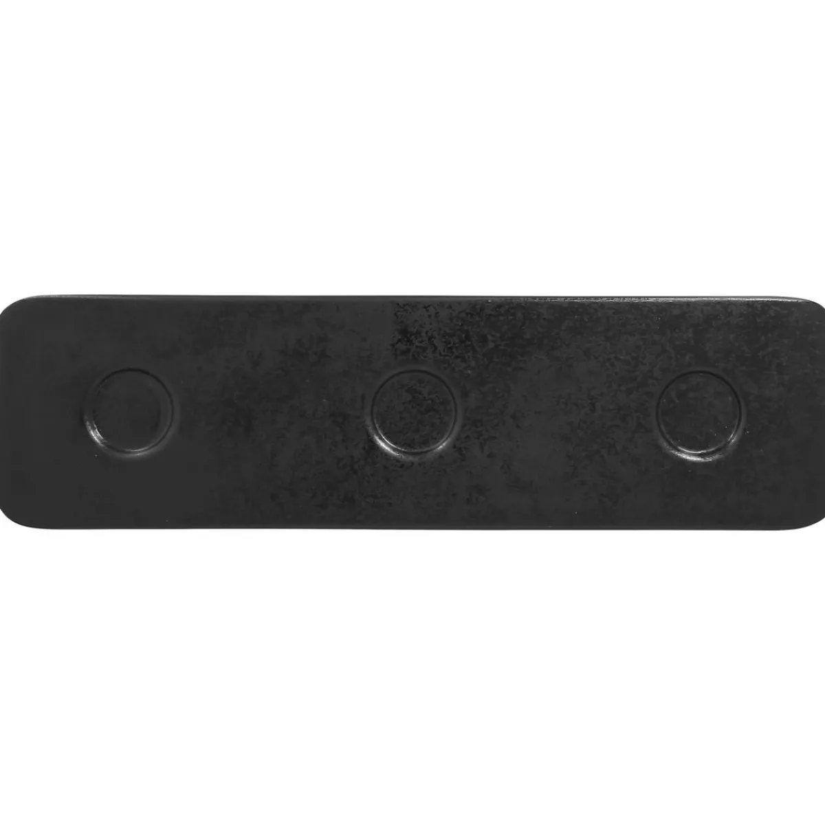 RAK Plat 3 empreintes rectangulaire noir porcelaine vitrifiée 36,5 cm Shaped Clearance