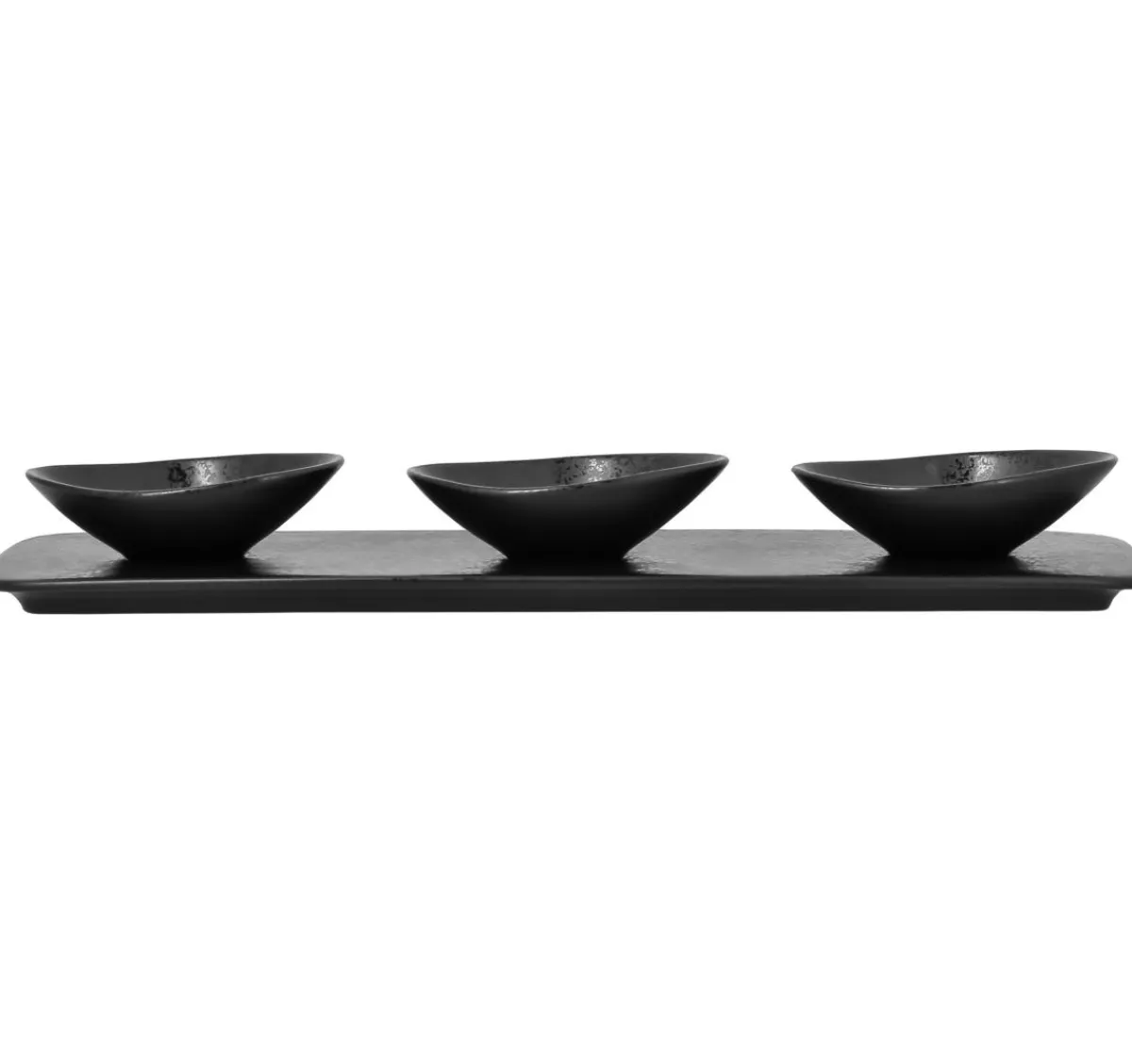 RAK Plat 3 empreintes rectangulaire noir porcelaine vitrifiée 36,5 cm Shaped Clearance