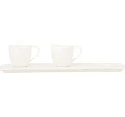 Plat 3 empreintes rectangulaire ivoire porcelaine vitrifiée 36,5 cm Shaped - RAK New