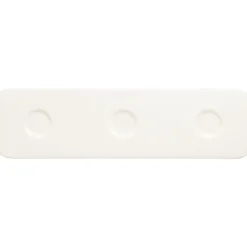 Plat 3 empreintes rectangulaire ivoire porcelaine vitrifiée 36,5 cm Shaped - RAK New