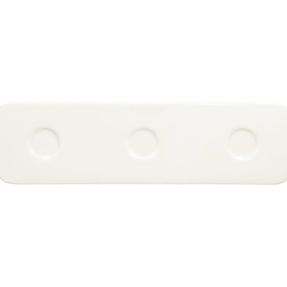 Plat 3 empreintes rectangulaire ivoire porcelaine vitrifiée 36,5 cm Shaped - RAK New