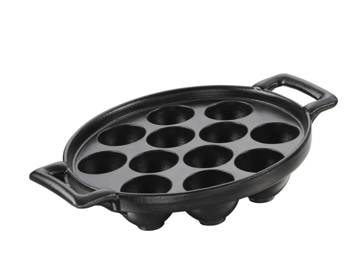 REVOL Plat à escargots ovale noir porcelaine culinaire 17,5x16 cm Belle Cuisine Sale