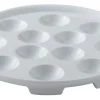 PRO.MUNDI Plat à escargots 12 trous rond blanc porcelaine Ø 21,5 cm Bistronome New