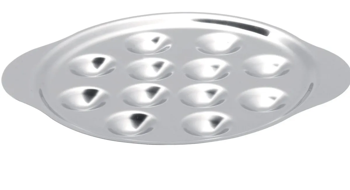 Plat à escargots 12 trous rond inox Ø 23 cm - PRO.MUNDI Clearance