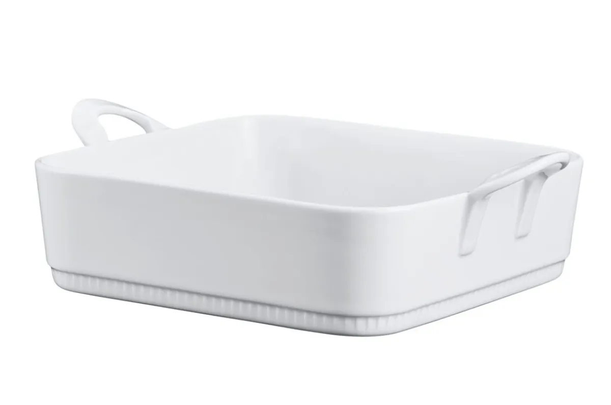 Plat à four carré blanc porcelaine culinaire 27x27 cm Toulouse - PILLIVUYT Online