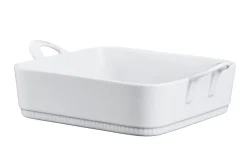PILLIVUYT Plat à four carré blanc porcelaine culinaire 22x22 cm Toulouse Sale
