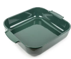 PEUGEOT SAVEURS Plat à four carré vert forêt porcelaine vitrifiée 36x36 cm Céramique Online