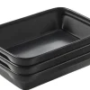 Plat à four rectangulaire noir porcelaine culinaire 19x13 cm Londres - REVOL