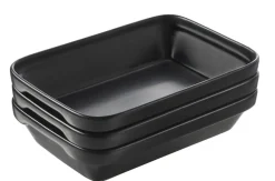 Plat à four rectangulaire noir porcelaine culinaire 19x13 cm Londres - REVOL