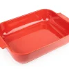 PEUGEOT SAVEURS Plat à four rectangulaire rouge porcelaine 32x21,7 cm Céramique New