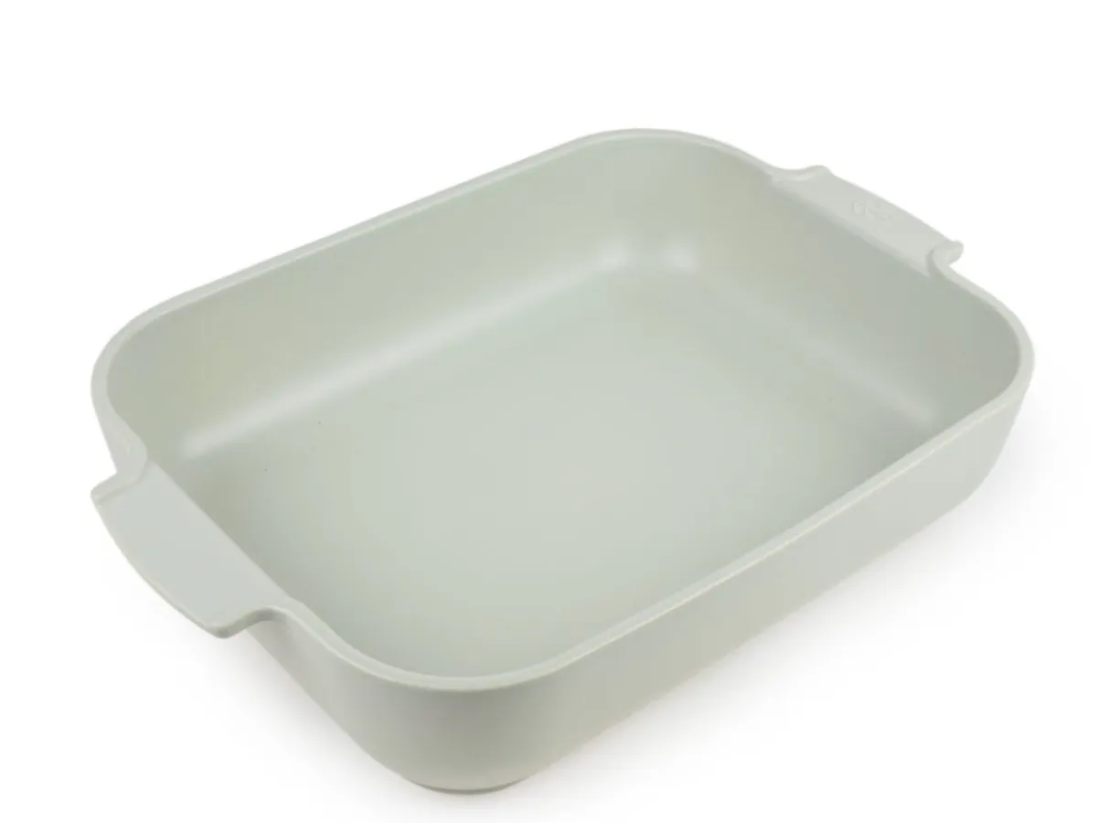 Plat à four rectangulaire vert sauge porcelaine 40 cm Céramique - PEUGEOT SAVEURS Outlet