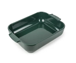 Plat à four rectangulaire vert forêt porcelaine vitrifiée 40x27 cm Céramique - PEUGEOT SAVEURS