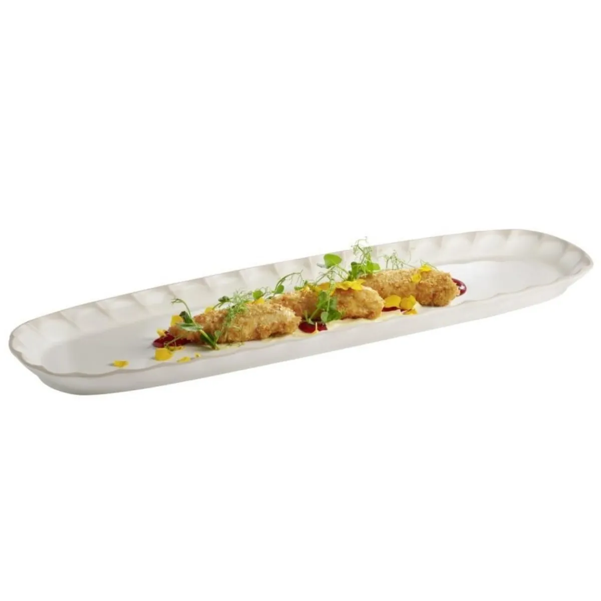 Plat GN2/4 mélamine blanc 53x16,2x3 cm Arumi - APS Discount