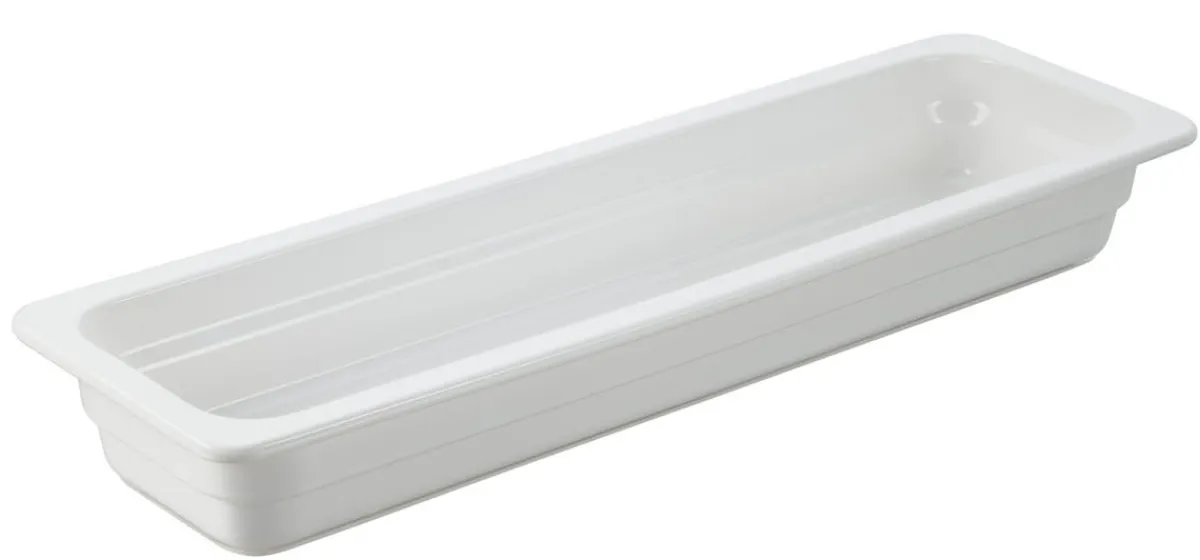 Plat GN2/4 porcelaine culinaire blanc 53x16,2x6,5 cm 290 cl Gastro Hotel - REVOL Discount