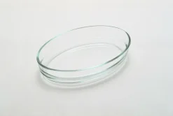 Plat à gratin ovale transparent verre borosilicate 21 cm - Aucune Best