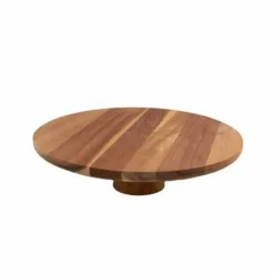 Plat à gâteau acacia Ø 28 cm 7,5 cm - Aucune Discount