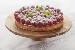 Plat à gâteau acacia Ø 28 cm 7,5 cm - Aucune Discount