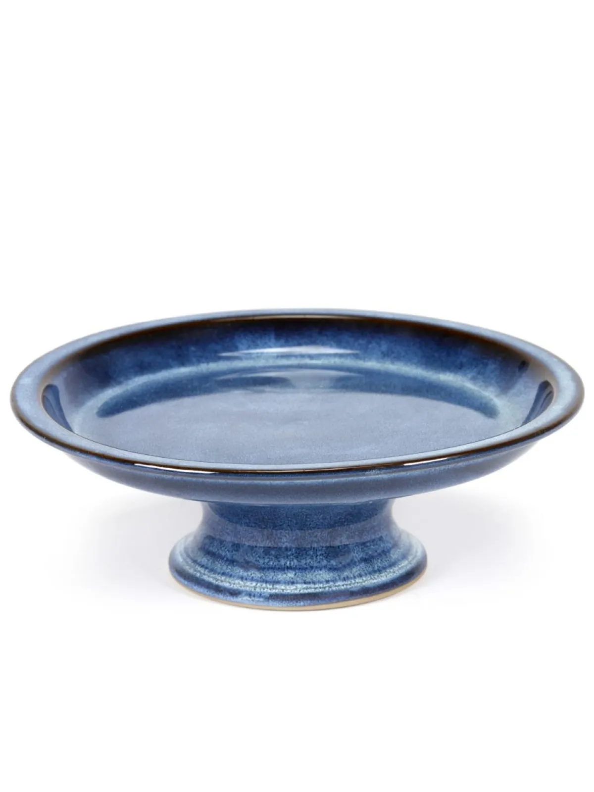 SERAX Plat à gâteau rond bleu foncé émaillé grès émaillé Ø 23,5 cm Pure Blue Discount