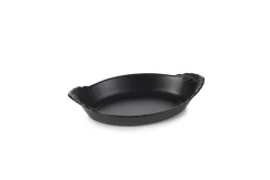 Plat à oreilles ovale noir porcelaine culinaire 20x11 cm French Classics - REVOL