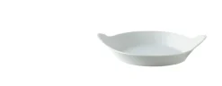 PRO.MUNDI Plat à oreilles rond blanc porcelaine Ø 15,7 cm Bistronome Hot