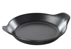 REVOL Plat à oreilles rond noir porcelaine culinaire Ø 15 cm French Classics New