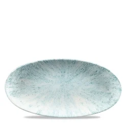 Plat ovale Aquamarine porcelaine vitrifiée 29,9x15 cm Stone Aquamarine - CHURCHILL Outlet