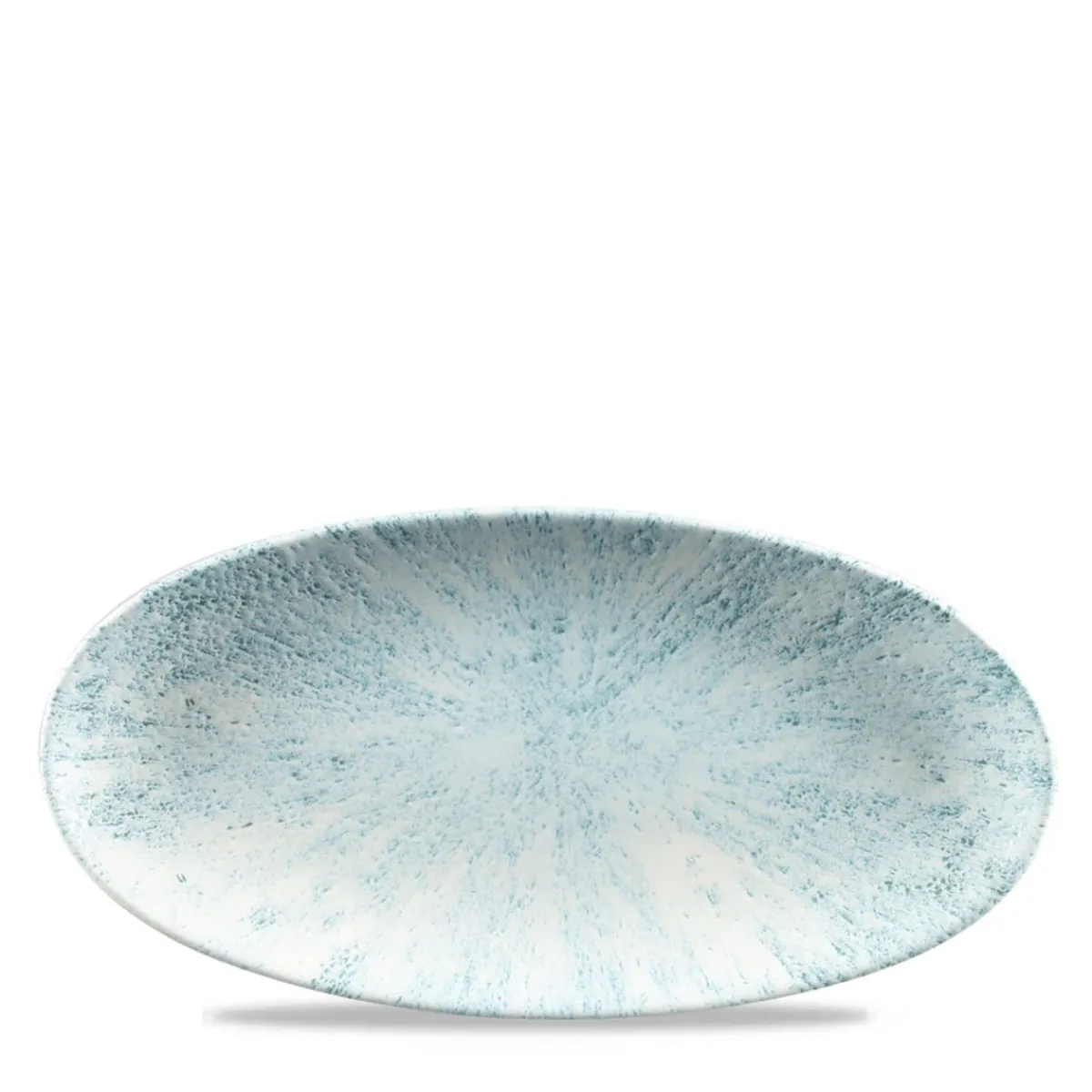 Plat ovale Aquamarine porcelaine vitrifiée 29,9x15 cm Stone Aquamarine - CHURCHILL Outlet