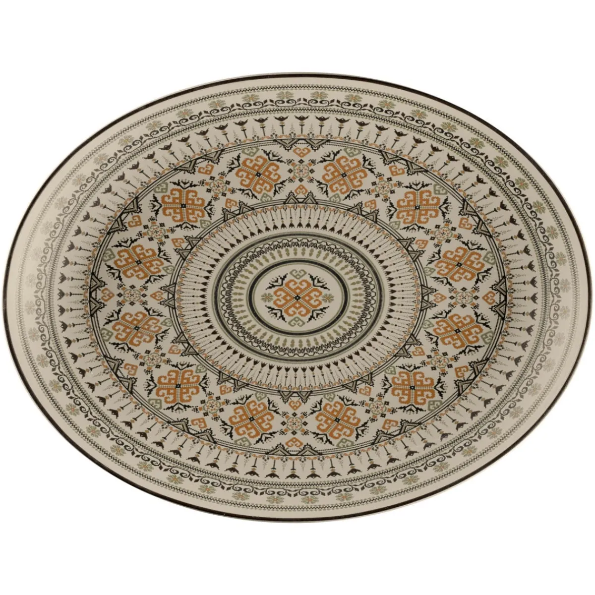 RAK Plat ovale Argila Décor Genoa porcelaine 36 cm Earth Hot