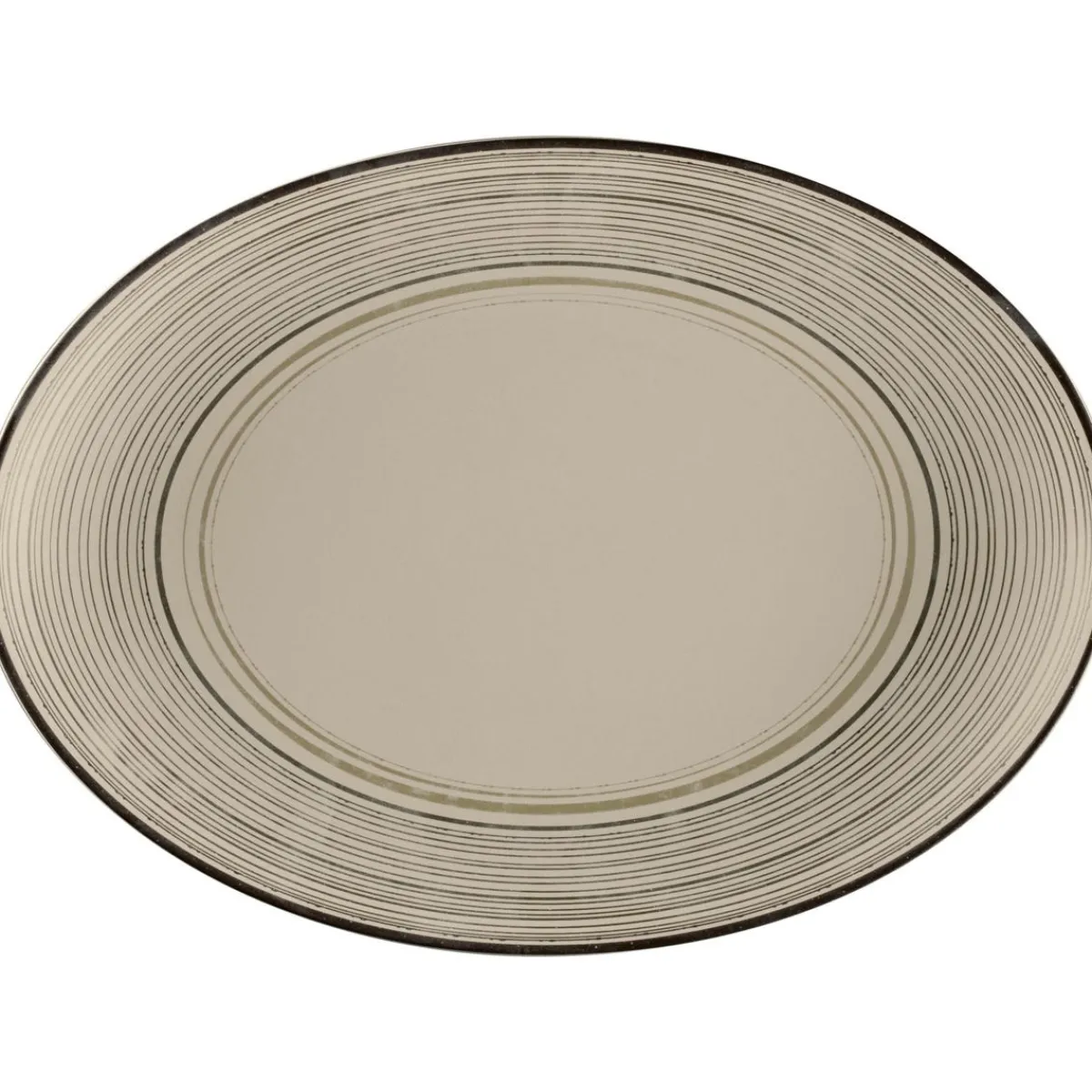 Plat ovale Argila Décor Larissa porcelaine 32 cm Earth - RAK Best